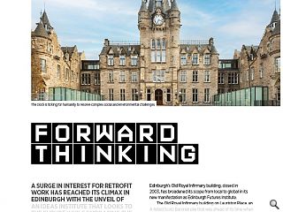 <p>A surge in interest for retrofit work has reached its climax in Edinburgh with the unveiling of an ideas institute that looks to the future while embracing the past. Urban Realm tours a timely intervention that looks to tackle the biggest issues facing humanity before the clock strikes midnight on climate change. Photography by Keith Hunter.</p>